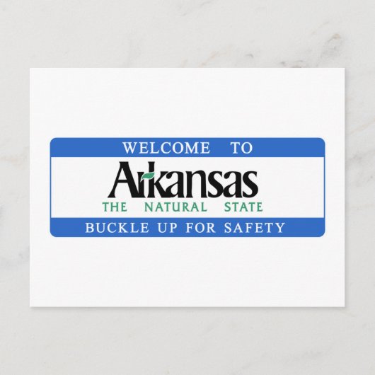 Welkom bij Arkansas - USA Road Sign Briefkaart (Voorkant)