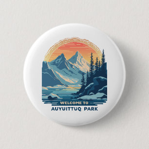 Welkom bij Auyuittuq National Canadian Park Ronde Button 5,7 Cm
