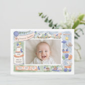 Welkom bij baby Celebration | aankondigingskaart Aankondiging (Staand voorkant)