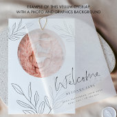 Welkom bij Baby Modern Script Birth Announcement Vellum Uitnodigingen