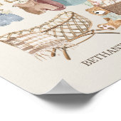 Welkom bij Baby Shower Boho Nursery Thema Poster (Hoek)