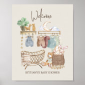Welkom bij Baby Shower Boho Nursery Thema Poster (Voorkant)