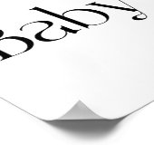 Welkom bij baby shower poster (Hoek)