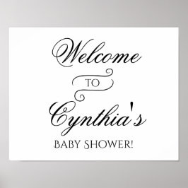 Welkom bij Baby shower Poster Sign