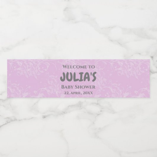 Welkom bij Baby shower Waterfles Etiket (Enkel label)