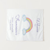 Welkom bij Baby shower Waterverf Rainbow Wandkleed (Voorkant (horizontaal))