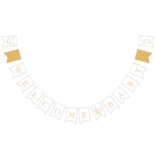 Welkom bij Baby Woodland Creatures Vlaggetjes (Alle)