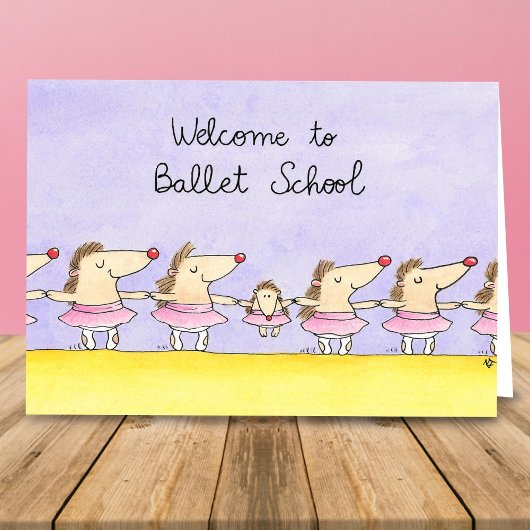 Welkom bij Ballet School begroeting Kaart