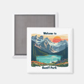 Welkom bij Banff National Canadian Park Magneet (Voorkant / Achterkant)