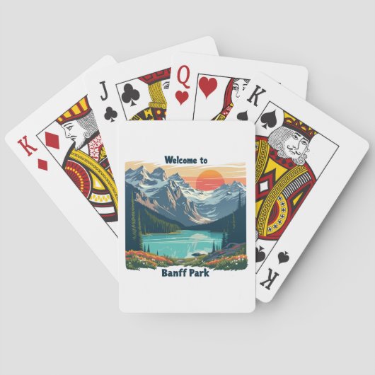 Welkom bij Banff National Canadian Park Pokerkaarten (Achterkant)