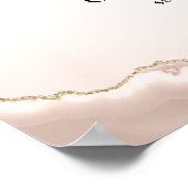 Welkom bij Baptism Pink Agate Gold Glitter Poster (Hoek)