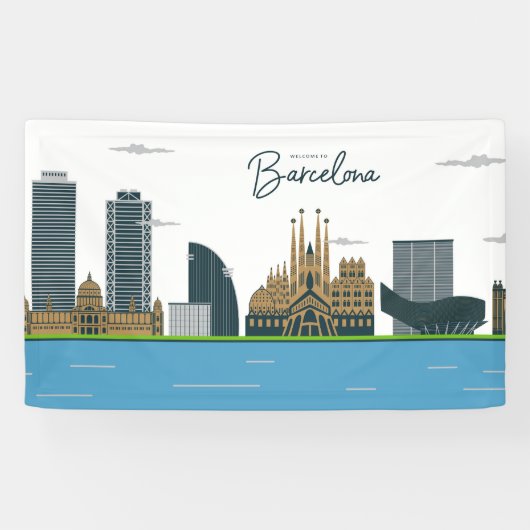 Welkom bij Barcelona Spandoek (Horizontaal)