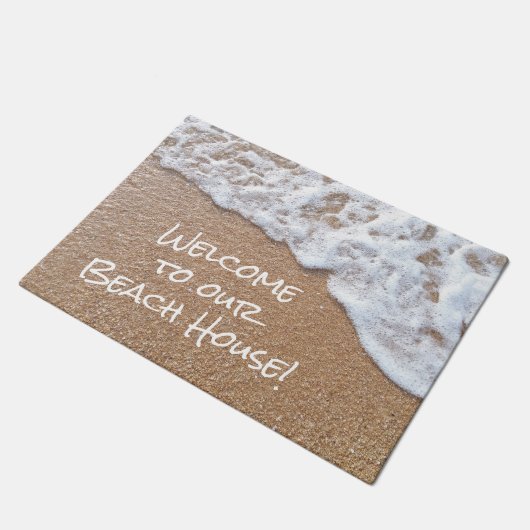 Welkom bij Beach House Wave Deurmat (Schuin)