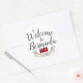 Welkom bij Bermuda | Bestemmingsweddenschap Ronde Sticker (Envelop)