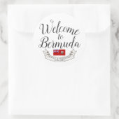 Welkom bij Bermuda | Bestemmingsweddenschap Ronde Sticker (Tas)