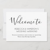 Welkom bij Black and White Elegant Wedding Kaart (Voorkant)