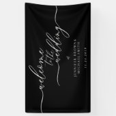Welkom bij Black Classic Calligraphy Spandoek (Verticaal)