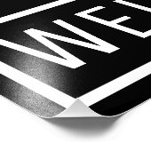 Welkom bij Black Home Foto Afdruk (Hoek)