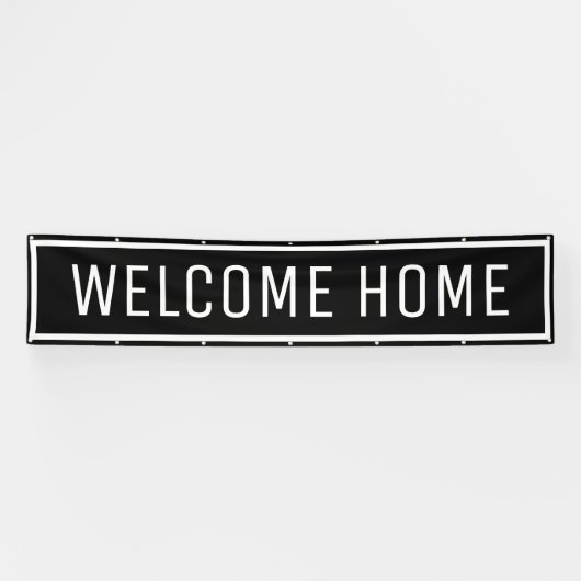 Welkom bij Black Home Spandoek (Horizontaal)