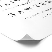 Welkom bij Black Minimalist Script Weduwen Poster (Hoek)