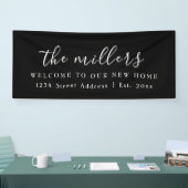 Welkom bij Black & White Family | Houseopwarming Spandoek (Beurs)