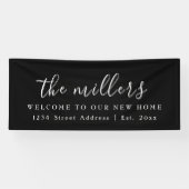 Welkom bij Black & White Family | Houseopwarming Spandoek (Horizontaal)