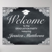 Welkom bij Blackboard & White Lace Afstuderen Poster (Voorkant)