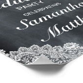 Welkom bij Blackboard & White Lace Graduparty Poster (Hoek)