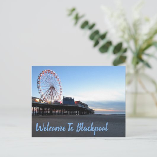 Welkom bij Blackpool Briefkaart (Staand voorkant)