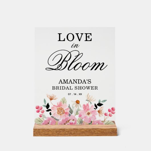 Welkom bij Bloom Wildflower Vrijgezellenfeest Acryl Bord (Voorkant)