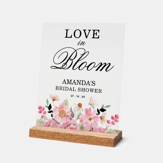 Welkom bij Bloom Wildflower Vrijgezellenfeest Acryl Bord (Hoek)