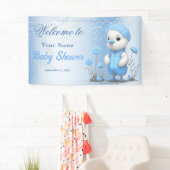 Welkom bij Blue Duck Boy Baby Shower Spandoek (Insitu)