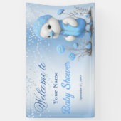 Welkom bij Blue Duck Boy Baby Shower Spandoek (Verticaal)