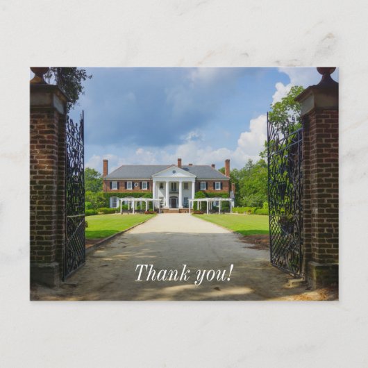 Welkom bij Boone Hall Briefkaart (Voorkant)