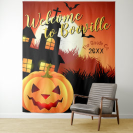 Welkom bij Booville Halloween | Gebeurtenisachterg Wandkleed