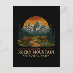 Welkom bij Borduurwerk Rocky Mountain National USA Feestdagenkaart