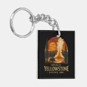 Welkom bij Borduurwerk Yellowstone National USA Sleutelhanger (Voorkant Links)