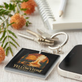 Welkom bij Borduurwerk Yellowstone National USA Sleutelhanger (Voorkant Rechts)