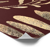 Welkom bij Bourgogne en Gold Fall Wedding Poster (Hoek)