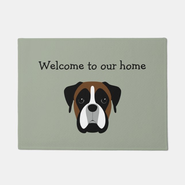 Welkom bij Boxer Pet Home Mats Deurmat (Voorkant)