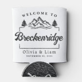 Welkom bij Breckenridge Co Wedding Minimalist Blikjeskoeler (Achterkant)