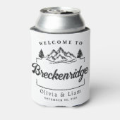 Welkom bij Breckenridge Co Wedding Minimalist Blikjeskoeler (Blikje Achterkant)