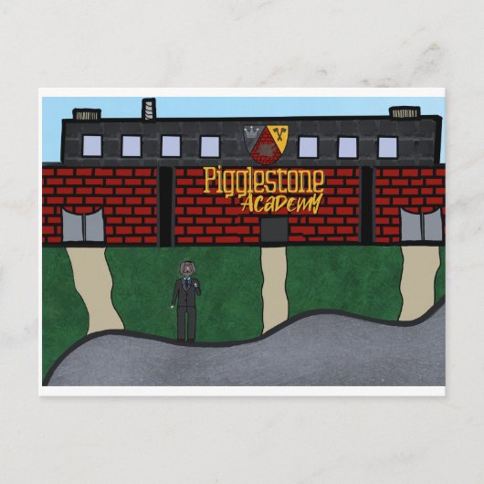 "Welkom bij Briefkaart Pigglestone (Voorkant)