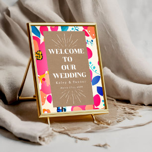 Welkom bij Bright Cutouts Wedding Poster