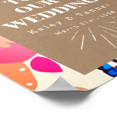 Welkom bij Bright Cutouts Wedding Poster (Hoek)