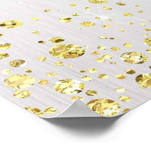 Welkom bij bruiloft, Faux Gold Glitter en Silver F Poster (Hoek)