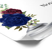 Welkom bij bubbels en bier navy roodbruine douche poster (Hoek)