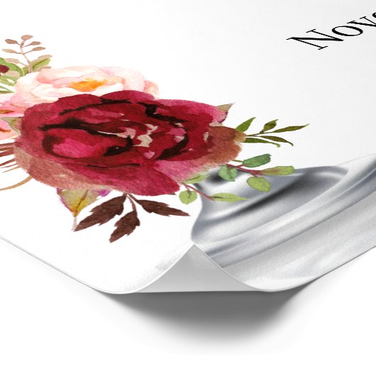 Welkom bij bubbels en brews marsala douchebord poster (Hoek)