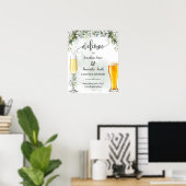 Welkom bij bubbles and brews Eucalyptus vetplant Poster (Thuiskantoor)