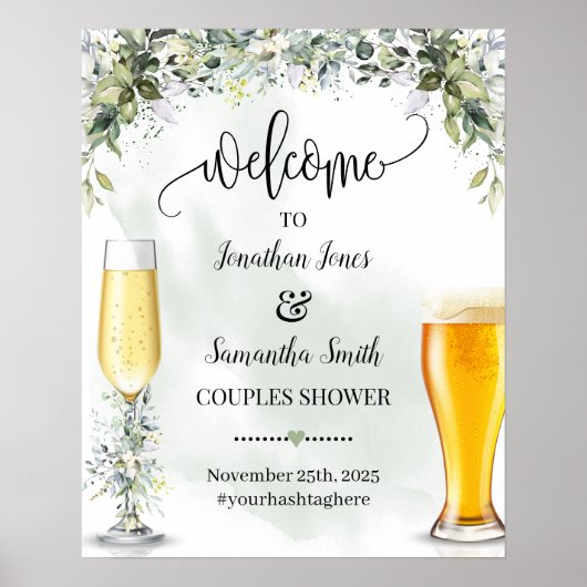 Welkom bij bubbles and brews Eucalyptus vetplant Poster (Voorkant)